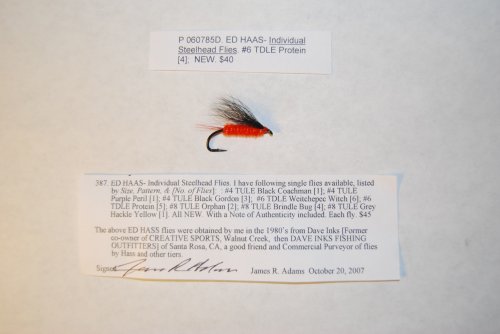 ED HAAS- Individual Steelhead Flies. #6 TDLE Protein